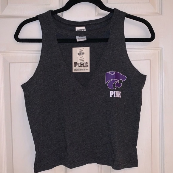PINK Victoria's Secret Tops - PINK  Kansas State Wildcats choker Neck tank NWT